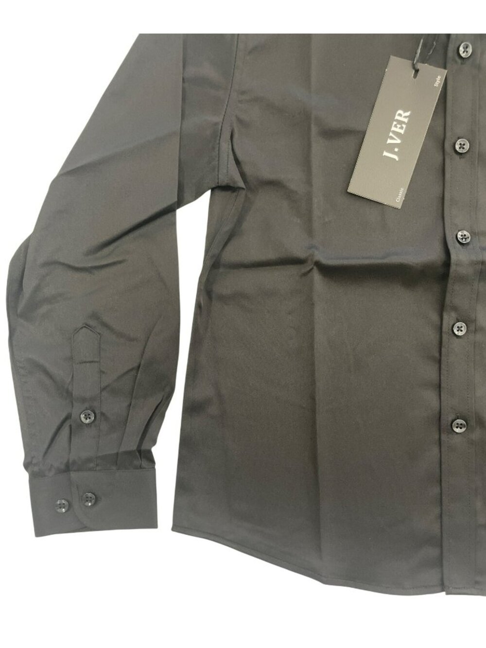 J.VER Boy's Long Sleeve Dress Shirts Solid Stretch Wrinkle-Free Shirt Kids Casua - Picture 3 of 6